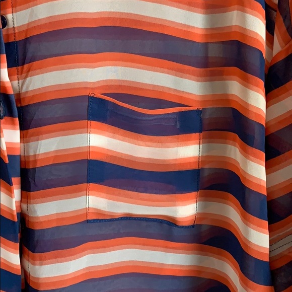 Striped blouse with 3/4 dolman style sleeves - Picture 4 of 5